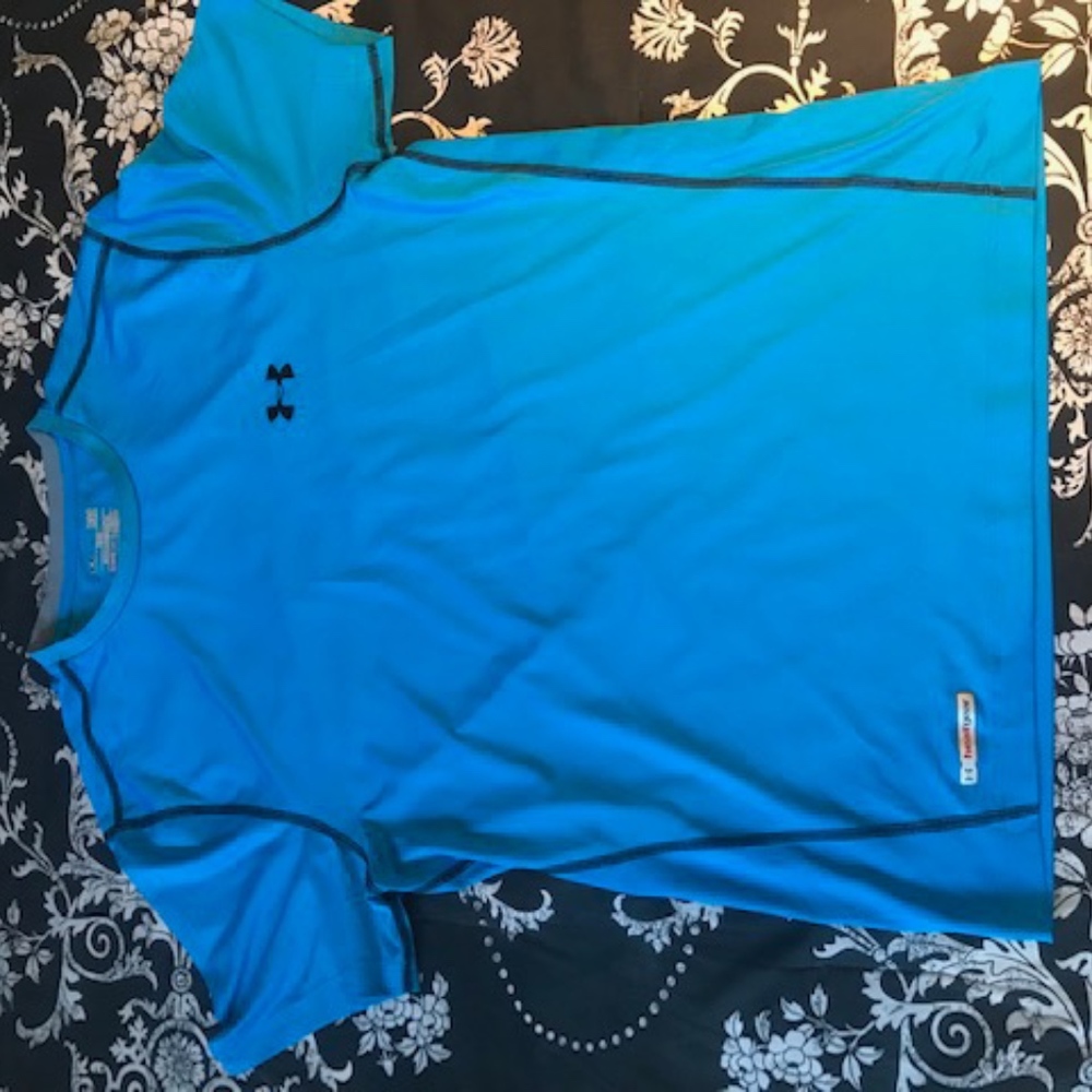 Mens Under Armour Heatgear Light Blue size Lg